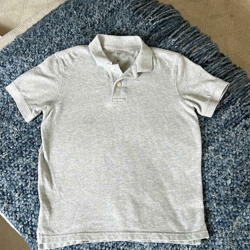 Gap Kids Light Gray Polo collared short sleeve shirt